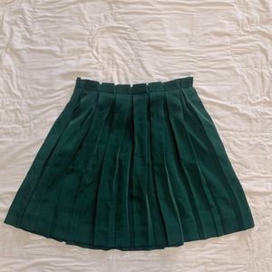 & Other Stories Forrest Green Pleated Skirt